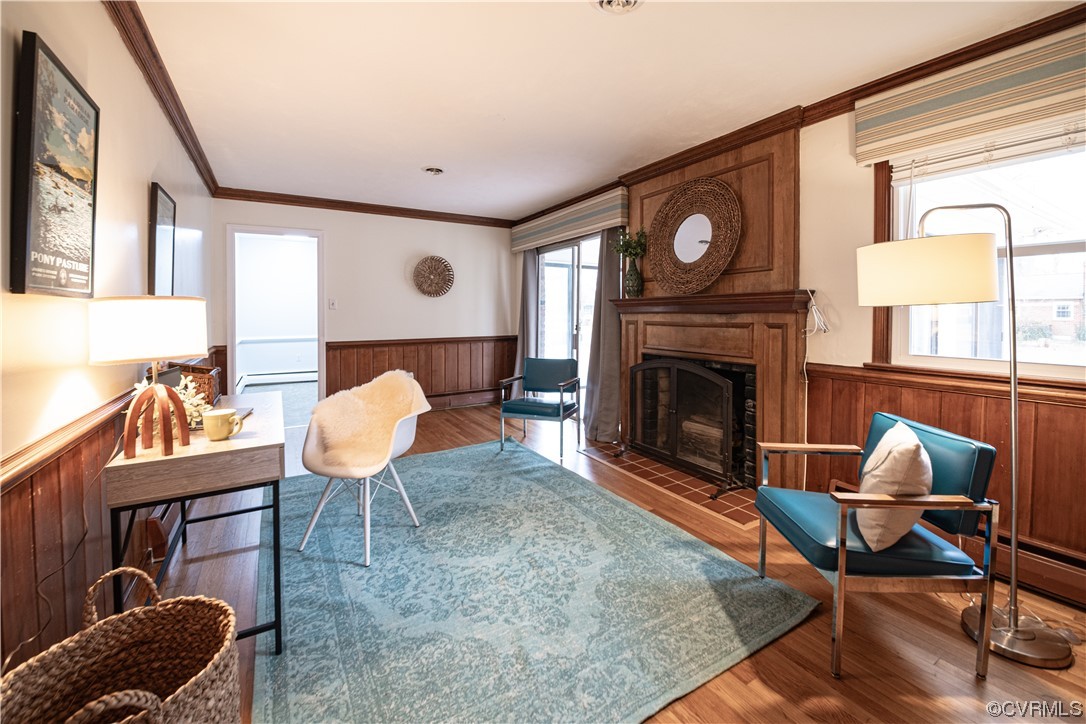 10201 Glendye Road Richmond, VA 23235 - Photo 31 of 50 a living room with furniture and a fireplace