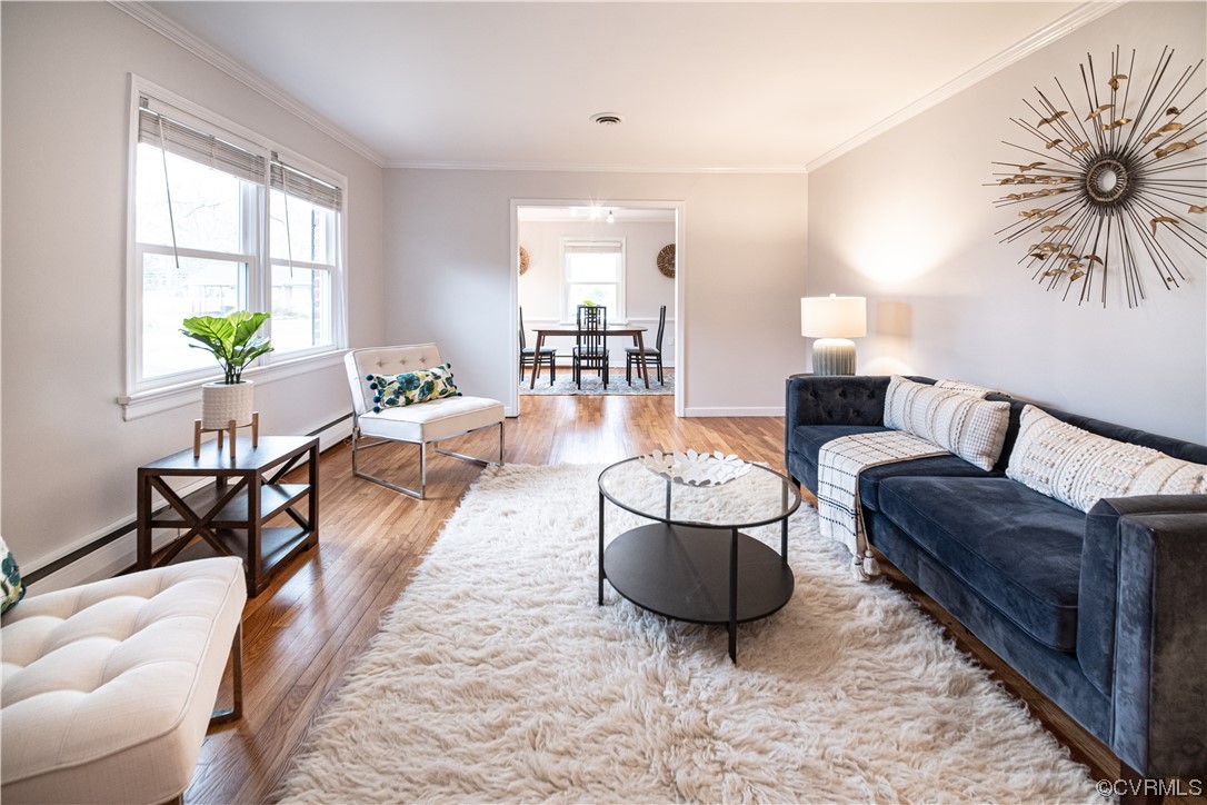 10201 Glendye Road Richmond, VA 23235 - Photo 5 of 50 a living room with furniture and a potted plant