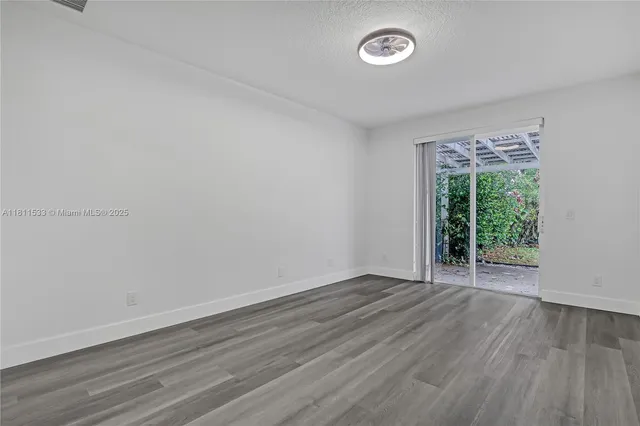 a view of a park with a slide