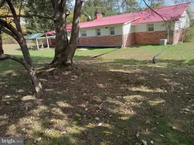 an outdoor space with garden view