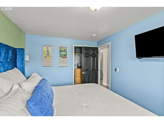 a workspace with furniture and a window