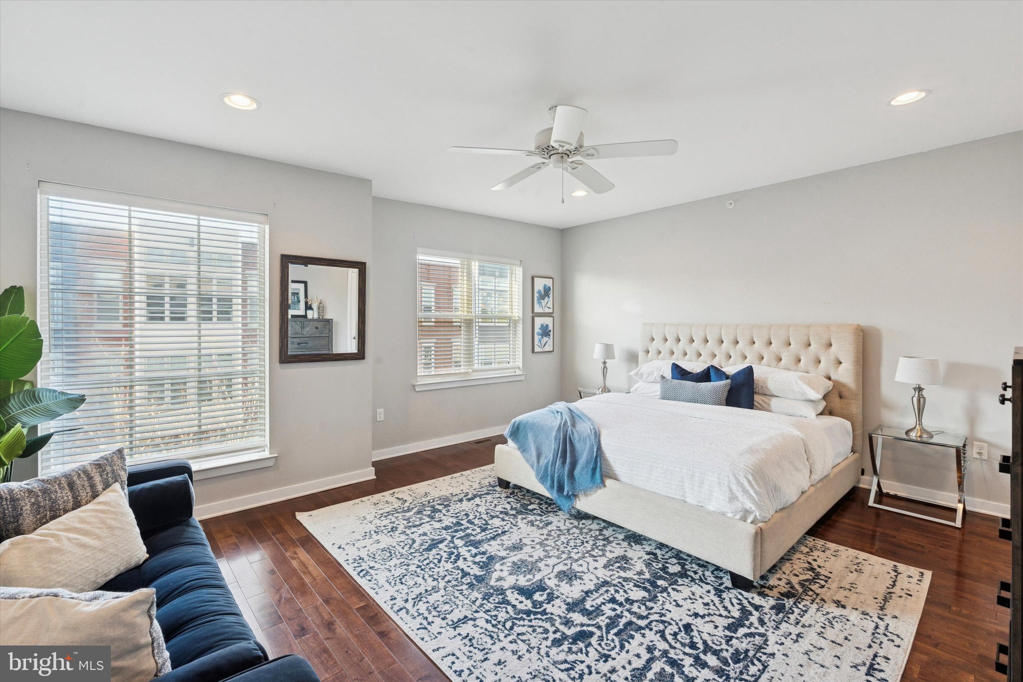 1305 South 2nd Street Philadelphia, PA 19147 - Photo 12 of 30 a bedroom with a large bed and a couch