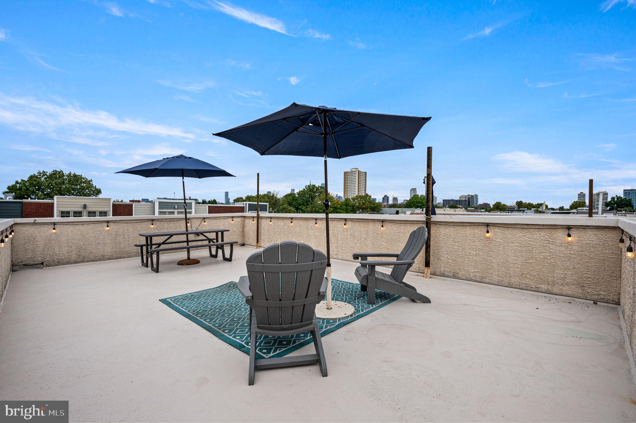 1305 South 2nd Street Philadelphia, PA 19147 - Photo 22 of 30 a view of a patio with a table and chairs under an umbrella