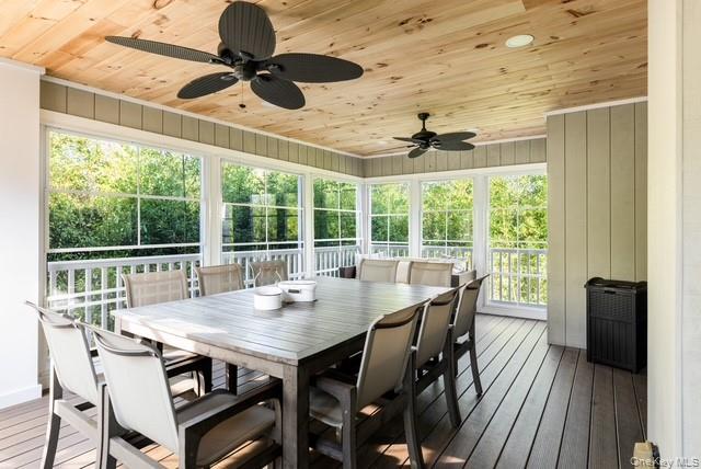 294 Wilmot Road Ocean Beach, NY 11770 - Photo 32 of 38 a view of a dining room with furniture window and outside view