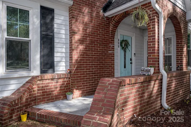 a view of front door of house