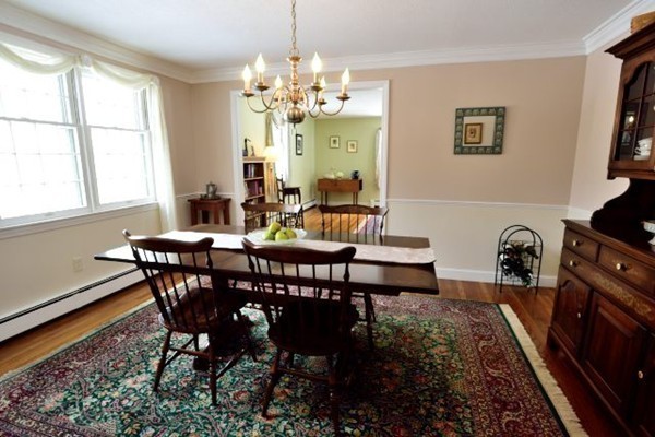 68 Silvermine Road Boxford, MA 01921 - Photo 8 of 30 a view of a dining room with furniture and chandelier