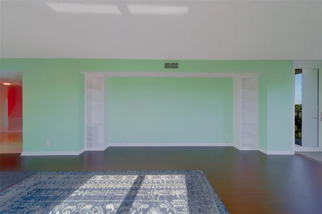 a view of a balcony with an outdoor space