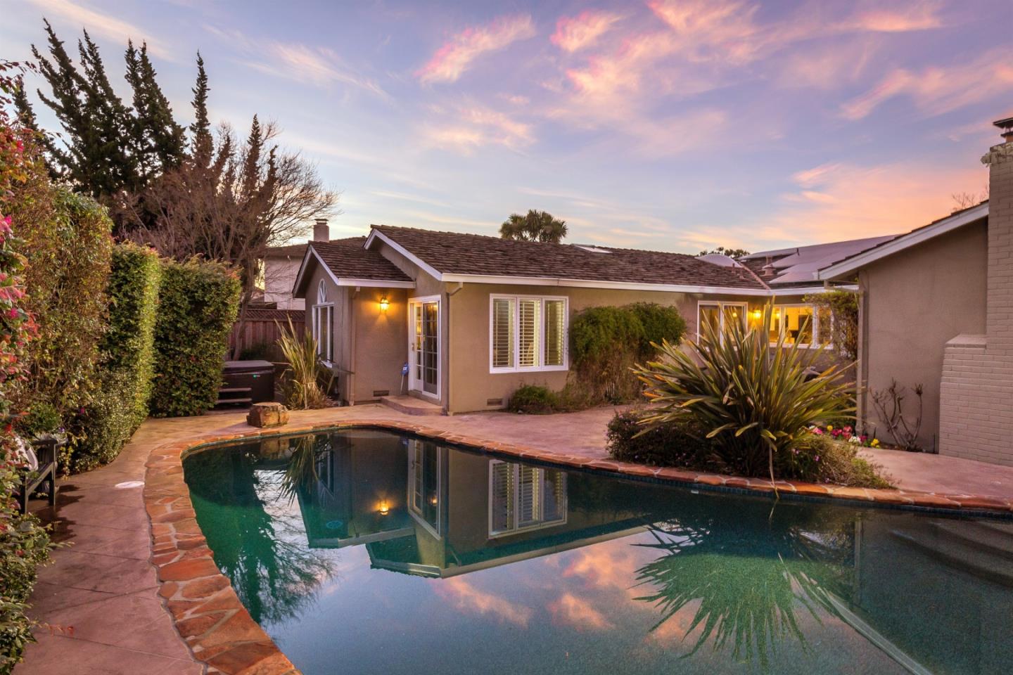 505 Preston Drive Mountain View, CA 94040 - Photo 21 of 23 a view of a house with swimming pool and sitting area