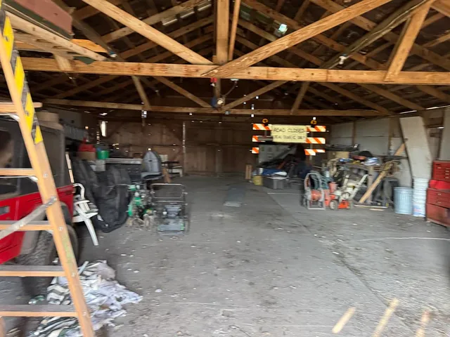 a view of a bike garage