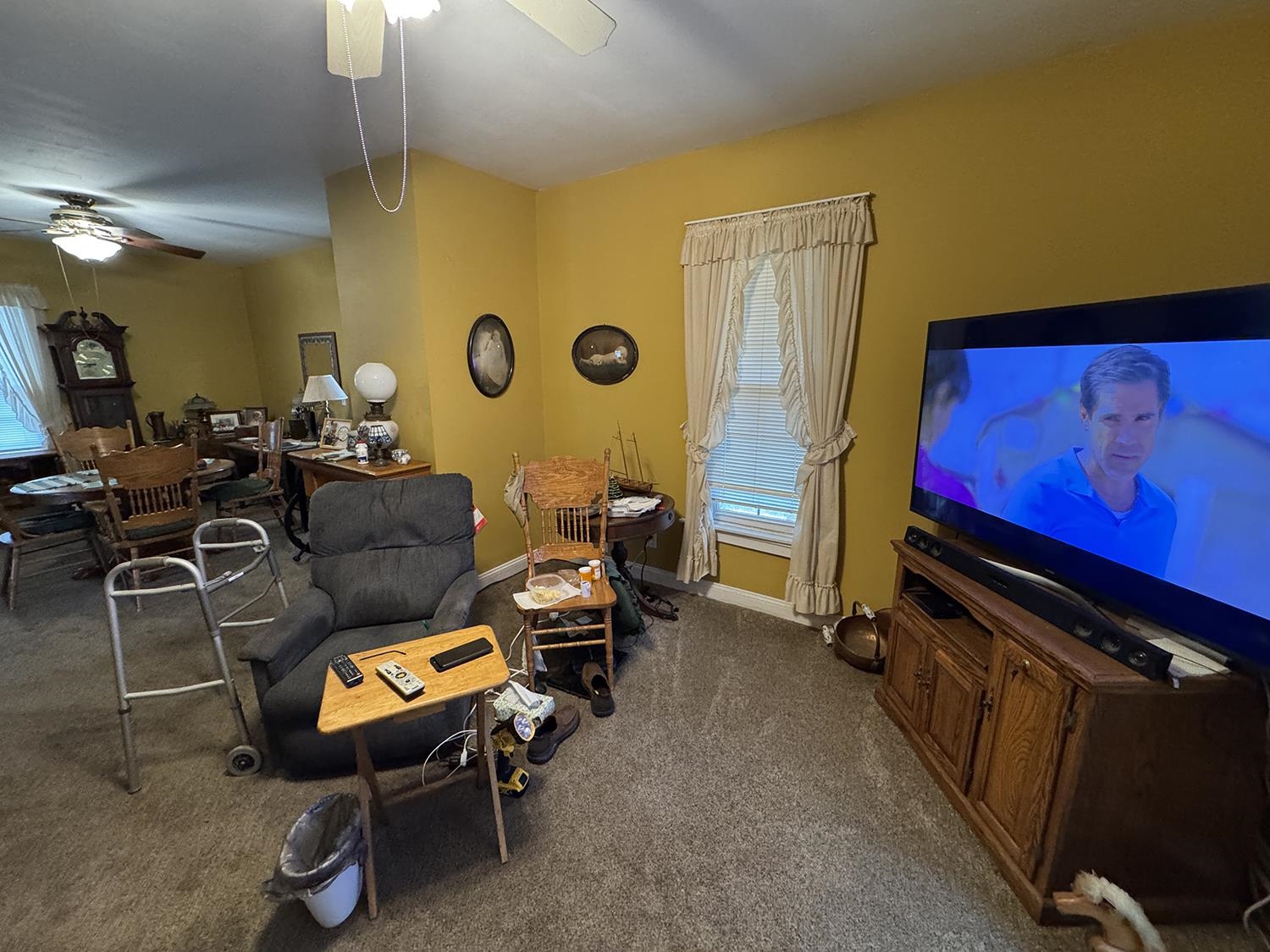 27375 Highway 40 Chadwick, IL 61014 - Photo 10 of 39 a living room with furniture and a flat screen tv