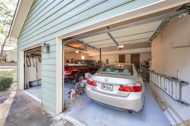 a car parked in front of a building