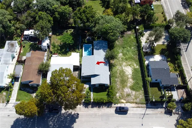 an aerial view of multiple house