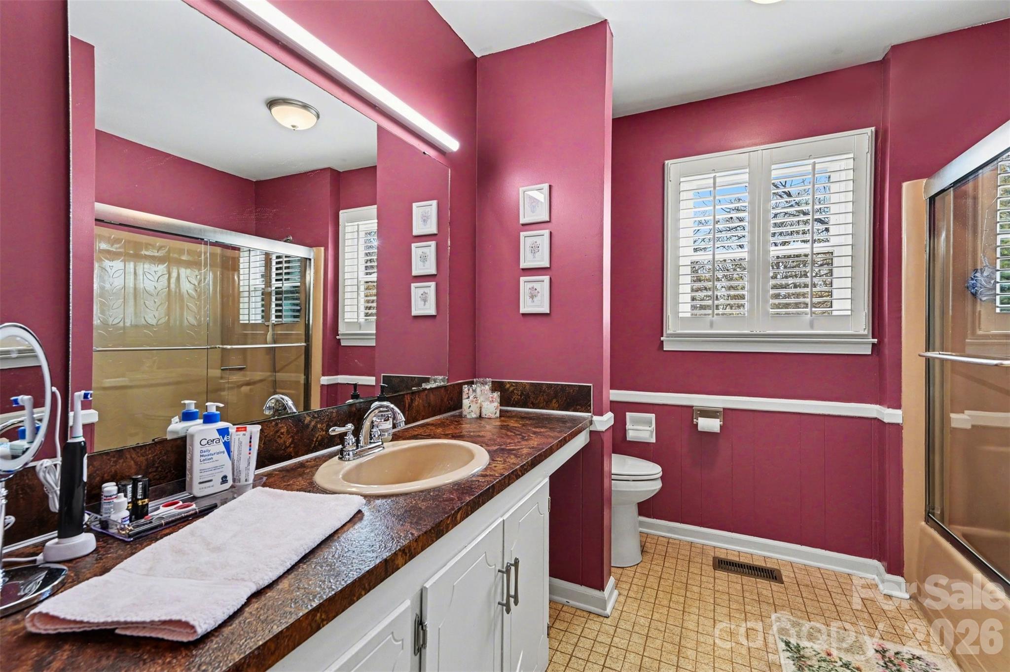 2008 Kings Road Shelby, NC 28150 - Photo 24 of 37 a bathroom with a granite countertop sink and a mirror