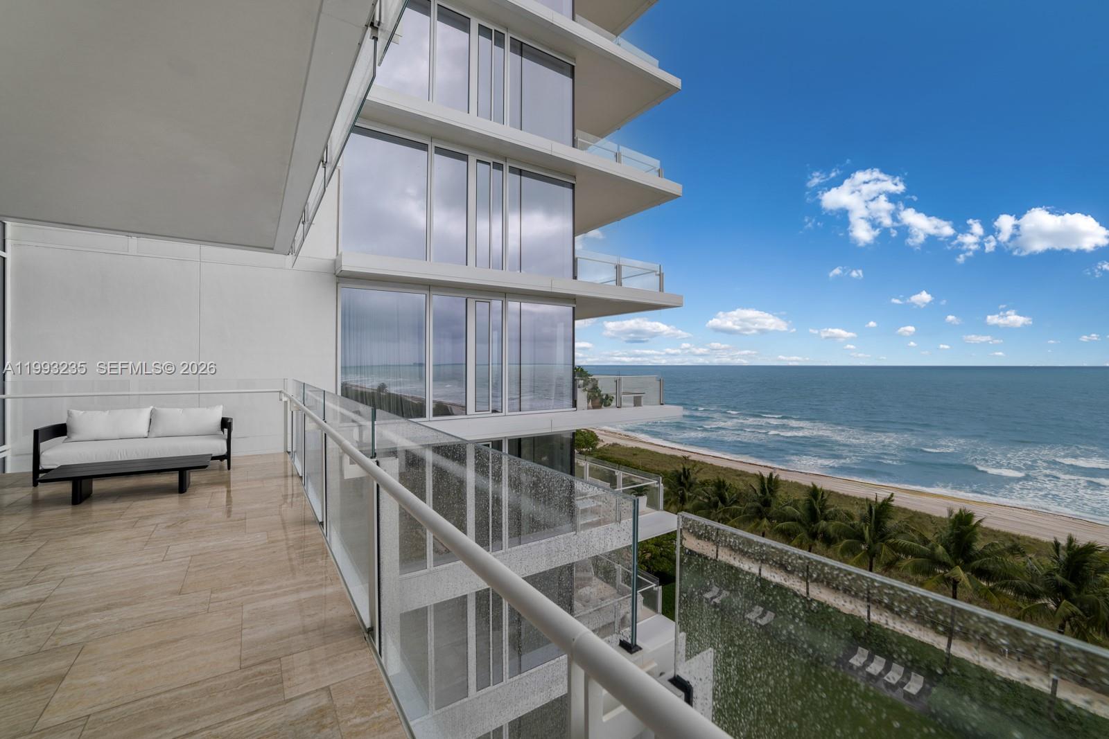 9111 Collins Avenue, Unit N717 Surfside, FL 33154 - Photo 28 of 68 a view of a balcony with an outdoor space