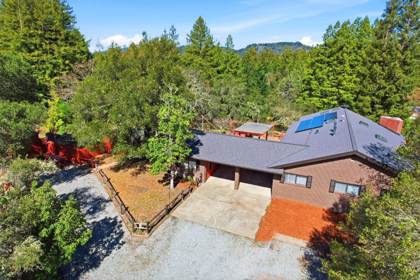 2 No Name Road Los Gatos, CA 95033 - Photo 28 of 37 an aerial view of a house with yard and outdoor seating