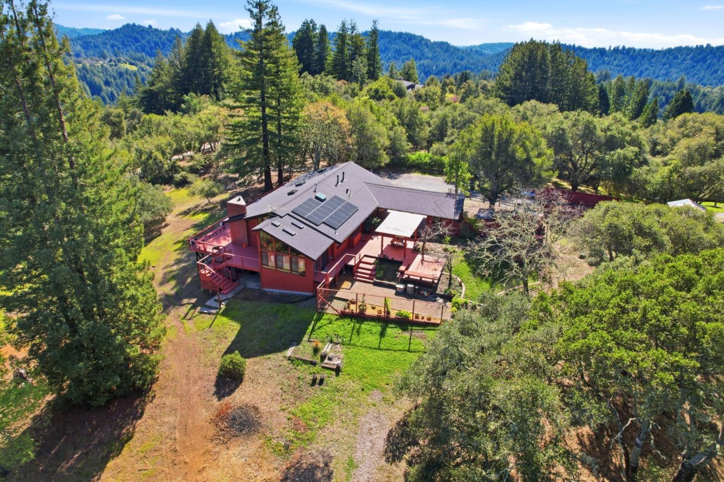 2 No Name Road Los Gatos, CA 95033 - Photo 35 of 37 an aerial view of a house with a garden