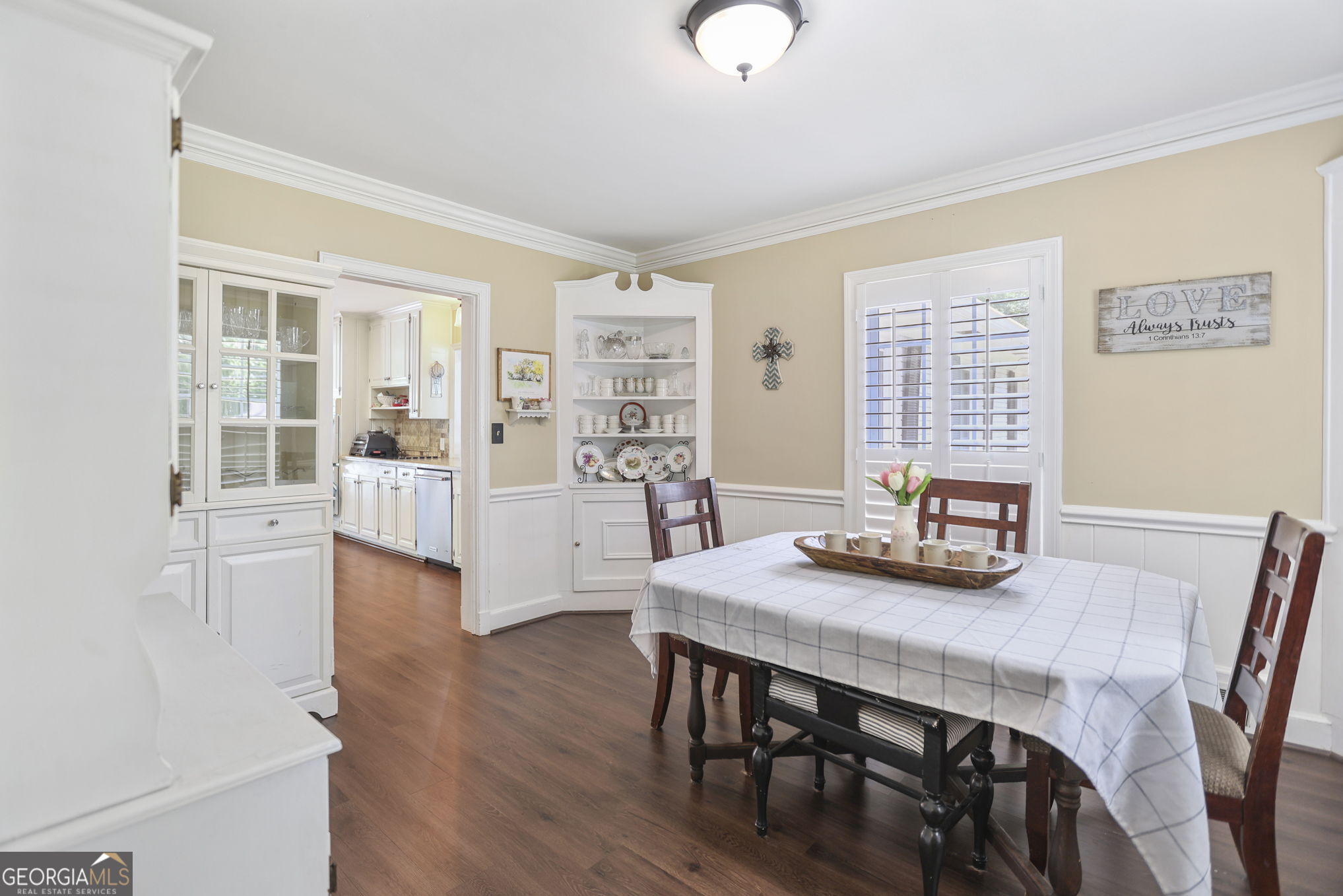 420 Ridgecrest Road LaGrange, GA 30240 - Photo 19 of 48 a view of a dining room with furniture and wooden floor