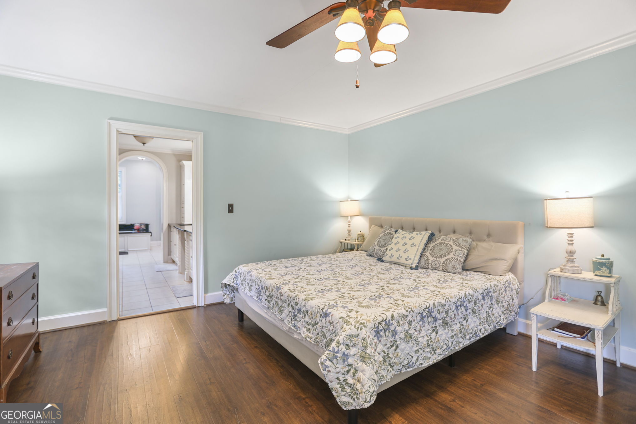 420 Ridgecrest Road LaGrange, GA 30240 - Photo 20 of 48 a bedroom with a bed and wooden floor