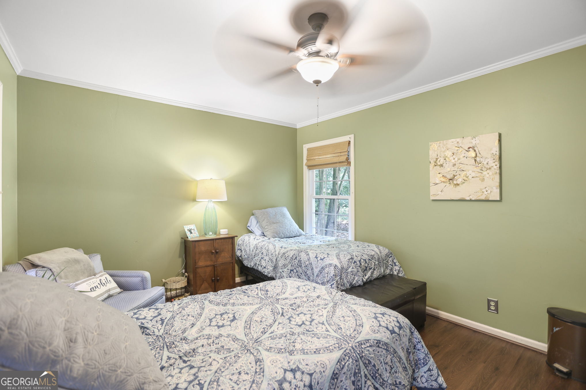 420 Ridgecrest Road LaGrange, GA 30240 - Photo 32 of 48 a bedroom with a bed and a chandelier