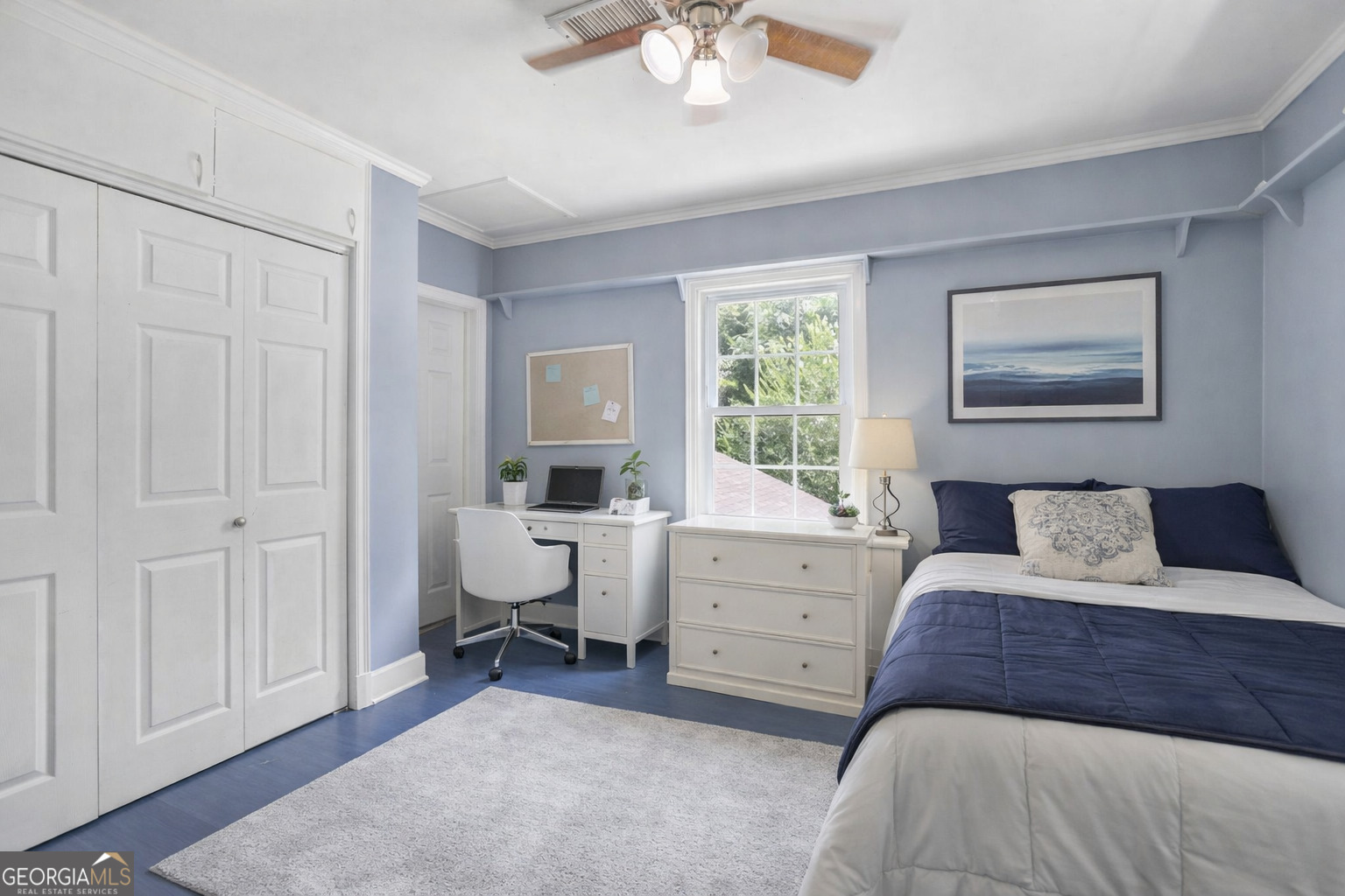 420 Ridgecrest Road LaGrange, GA 30240 - Photo 36 of 48 a bedroom with a bed and a chandelier