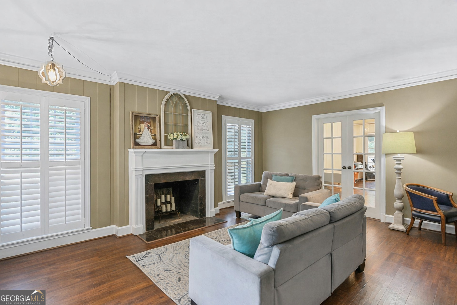 420 Ridgecrest Road LaGrange, GA 30240 - Photo 4 of 48 a living room with furniture and a fireplace