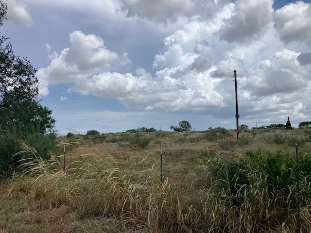 a view of a city with lush green forest