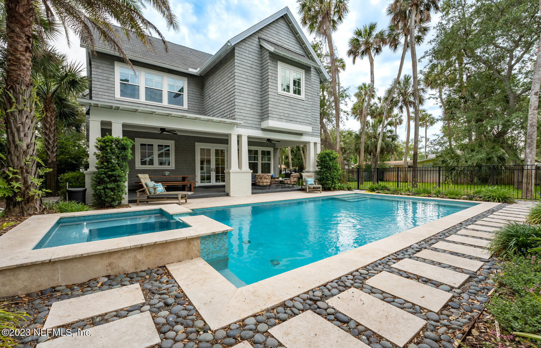 357 11th Street Atlantic Beach, FL 32233 - Photo 36 of 47 a view of a house with swimming pool
