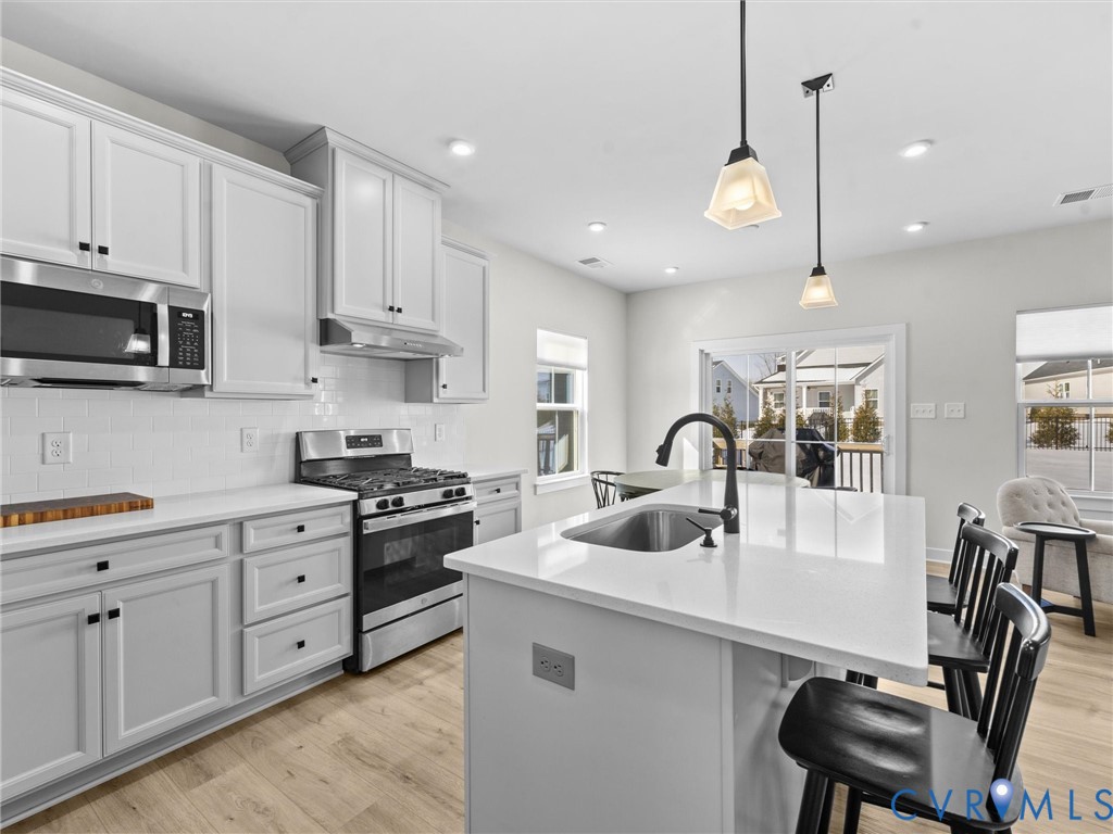 6230 Sheehan Crossing Moseley, VA 23120 - Photo 8 of 32 a kitchen with cabinets a sink and appliances
