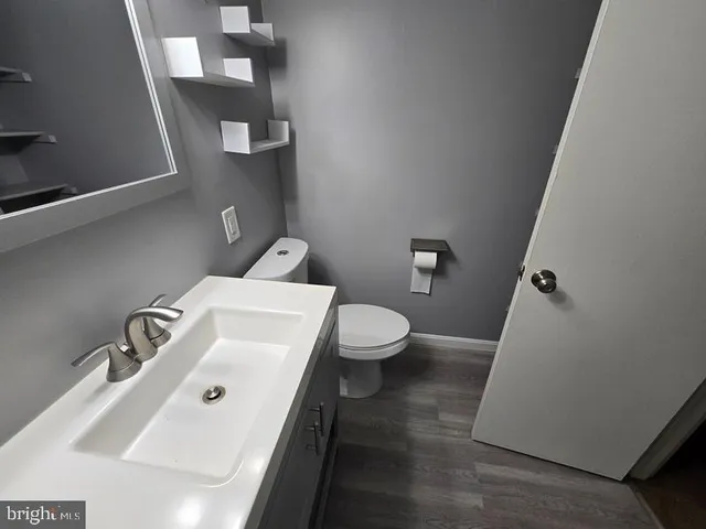 a bathroom with a sink and toilet