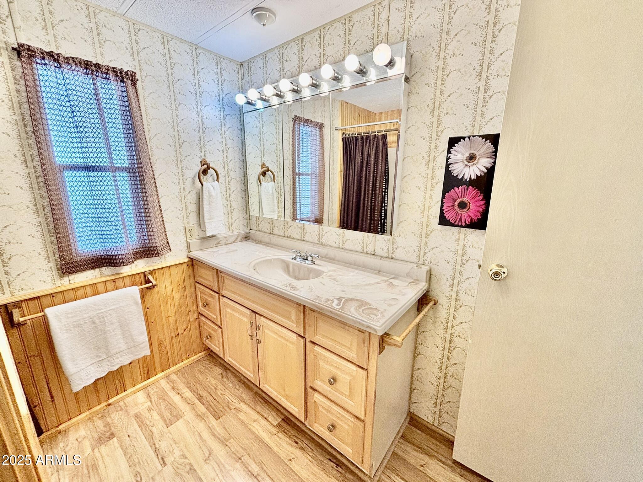 1050 East Broadway Avenue, Unit 44 Apache Junction, AZ 85119 - Photo 15 of 40 a bathroom with a sink vanity and a mirror