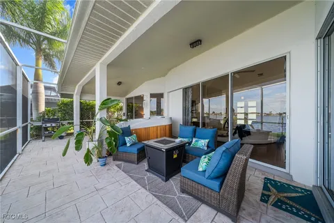a view of an outdoor sitting area