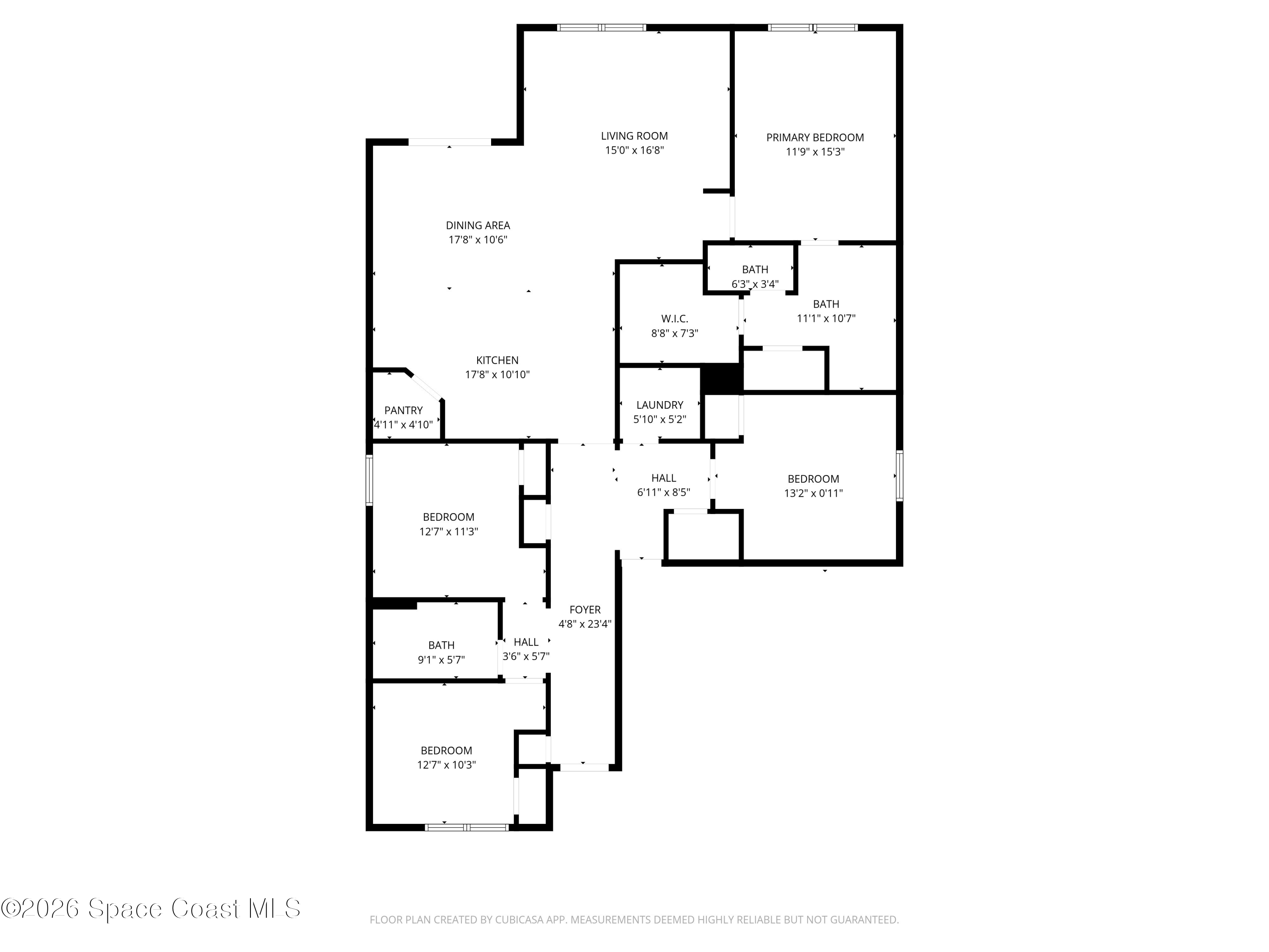 999 Trinity Street Rockledge, FL 32955 - Photo 20 of 20 a picture of a floor plan