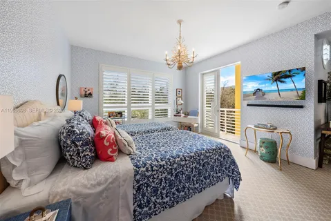 a bedroom with bed and a window