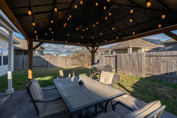 a outdoor space with furniture