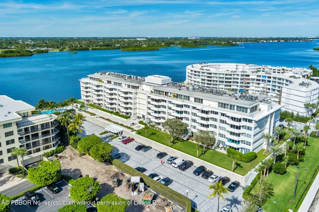 a view of lake with city view