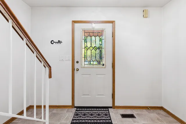 a view of an front door