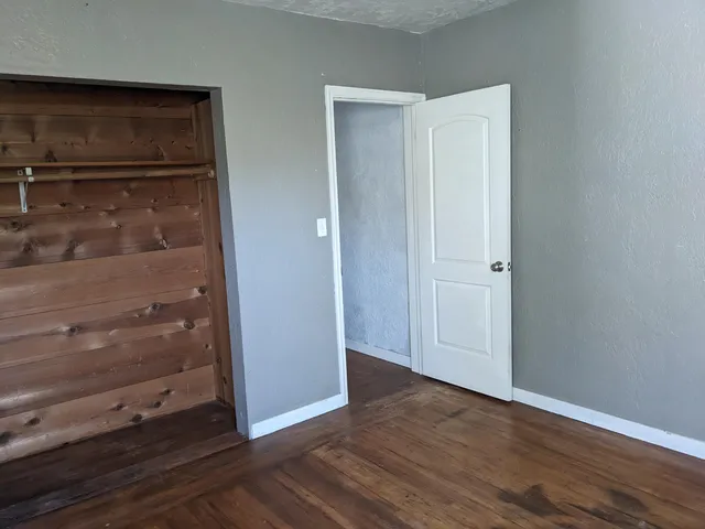 an empty room with window