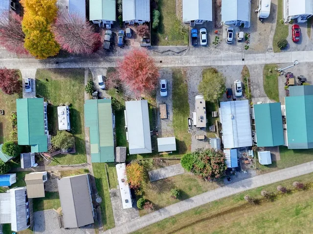 an aerial view of multiple house