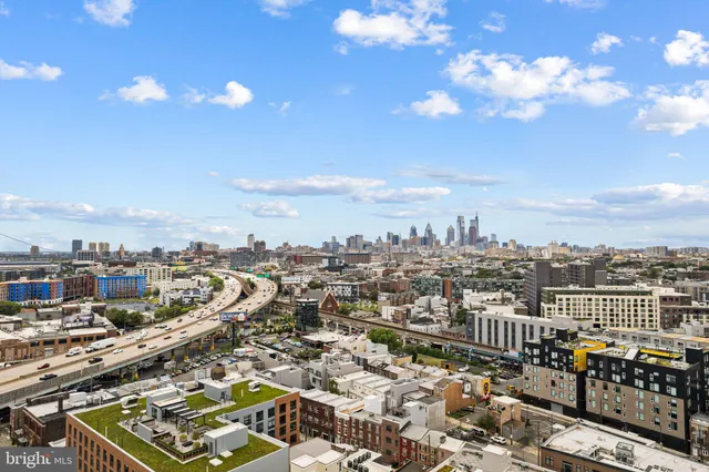 an aerial view of city