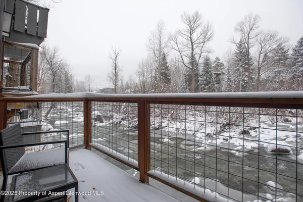 a view of a balcony with outdoor space