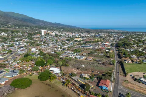 an aerial view of multiple house