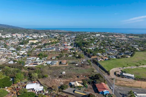 an aerial view of a city
