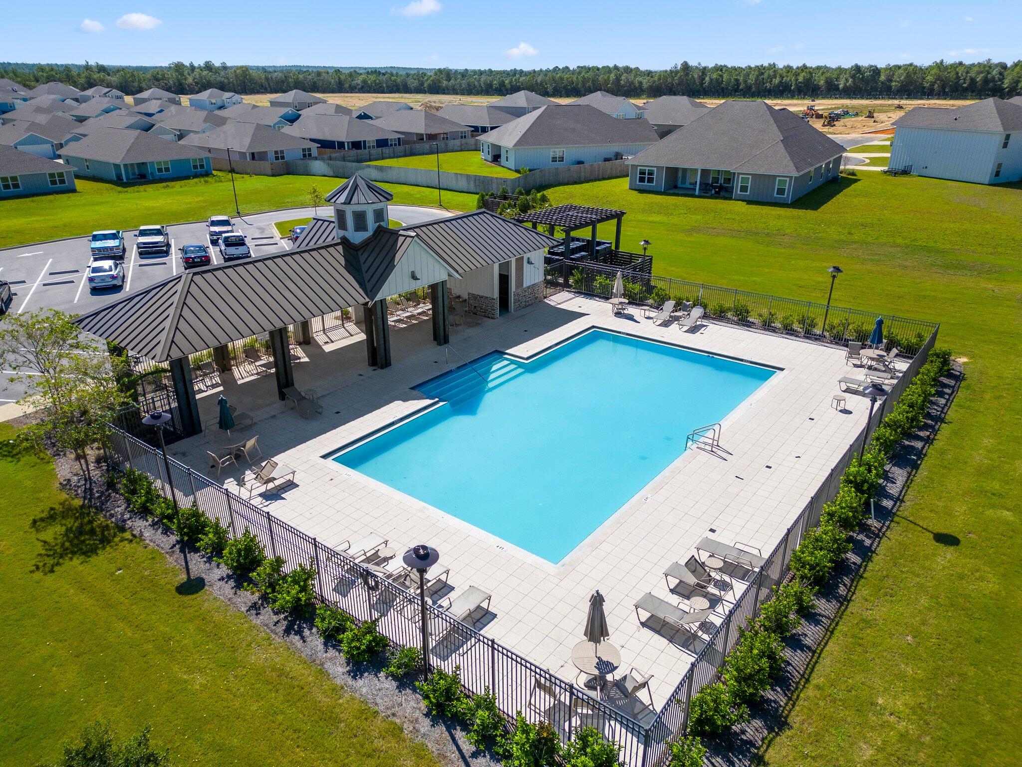 932 Sandbar Loop Crestview, FL 32539 - Photo 40 of 44 an aerial view of a pool patio patio and outdoor seating