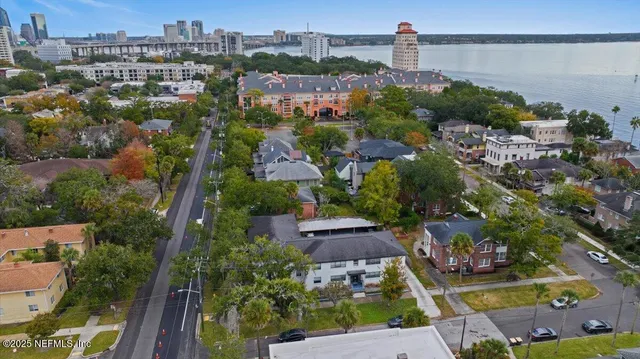 an aerial view of a city