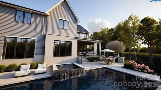 a backyard of a house