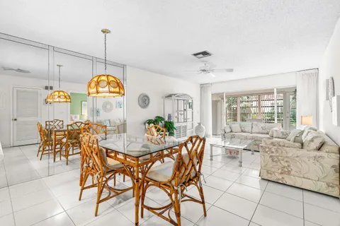 a view of a dining room and livingroom