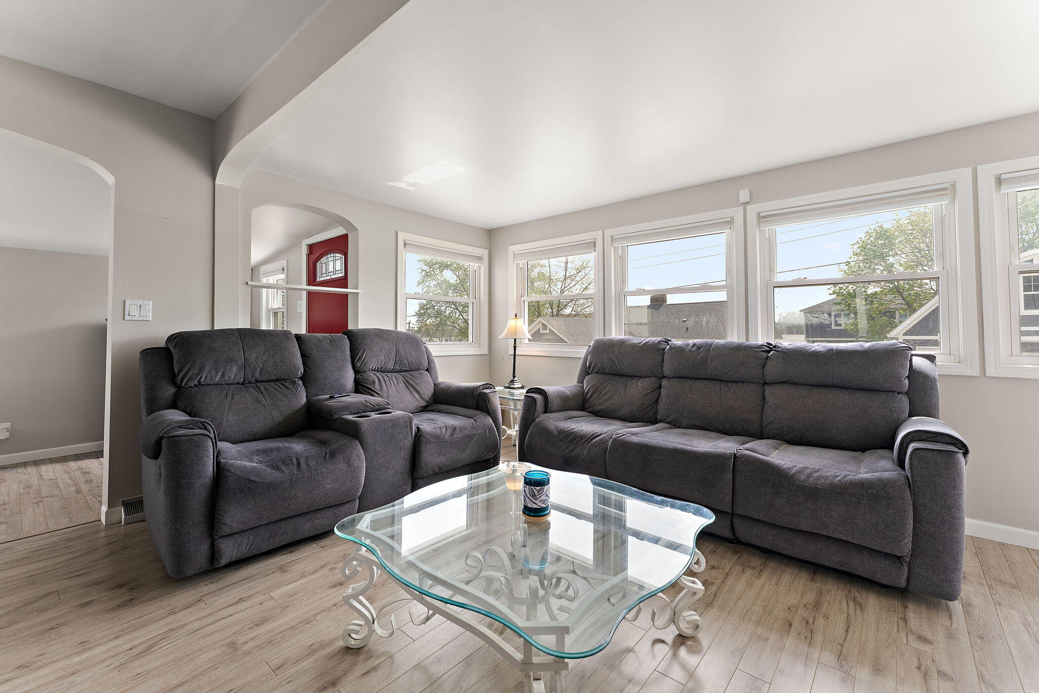 5590 East Maple Street Knox, IN 46534 - Photo 11 of 32 a living room with furniture and a large window
