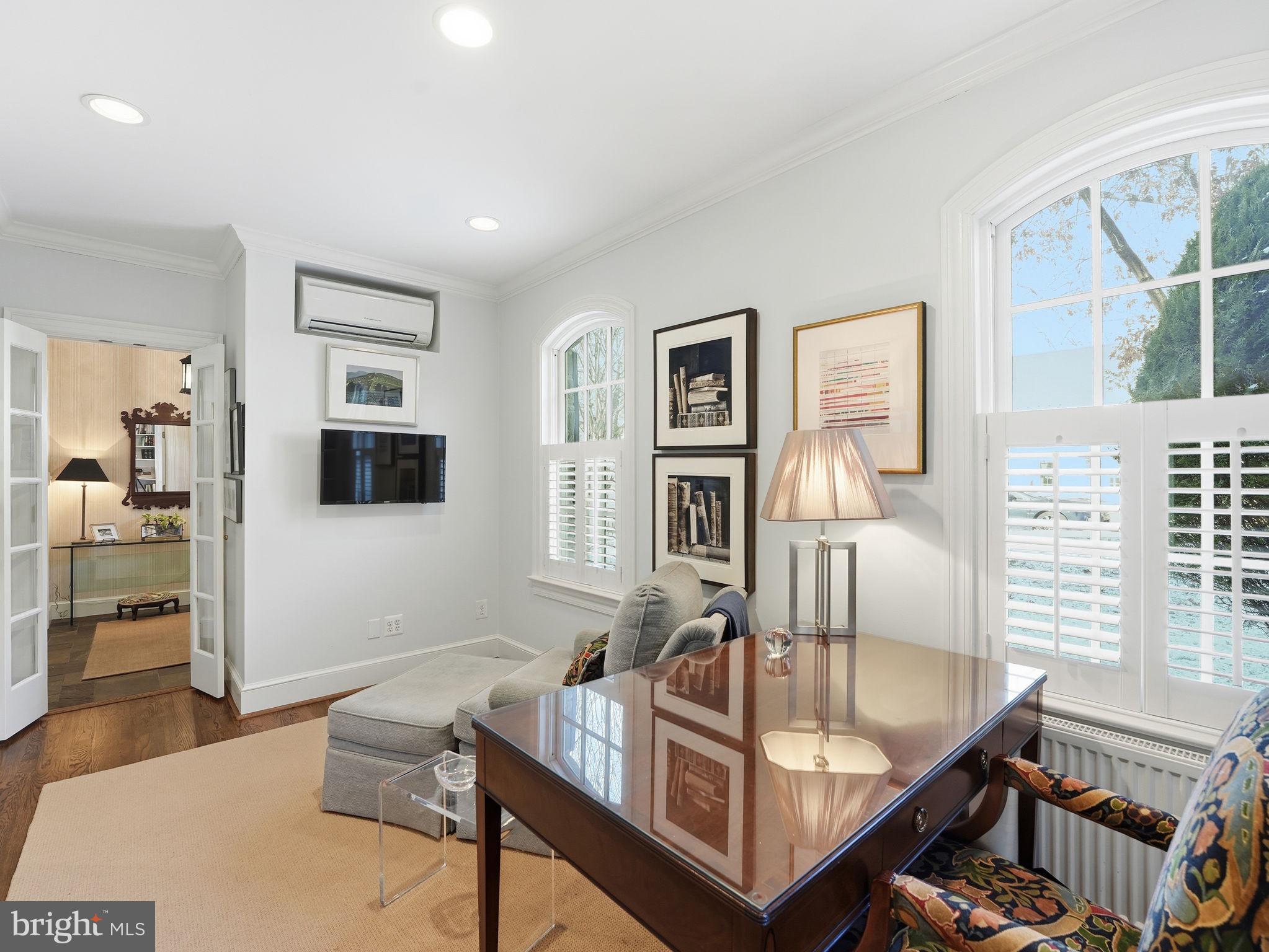 4944 Quebec Street Northwest Washington, DC 20016 - Photo 9 of 41 Elegant study off the foyer, with natural light.
