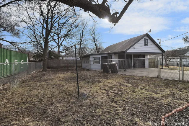 a backyard of a house