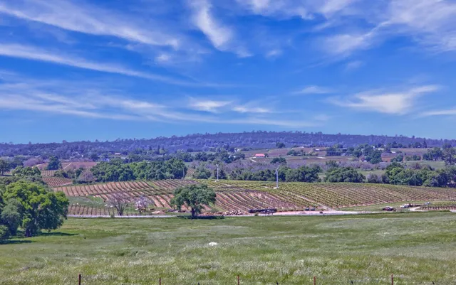 a view of a city with mountains in the background